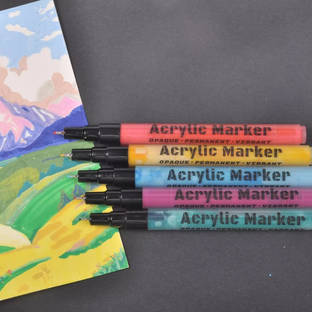 Permanent  Acrylic Marker Multifunctional Fine Tip DIY Waterproof Non Toxic Art Acrylic Marker Pen