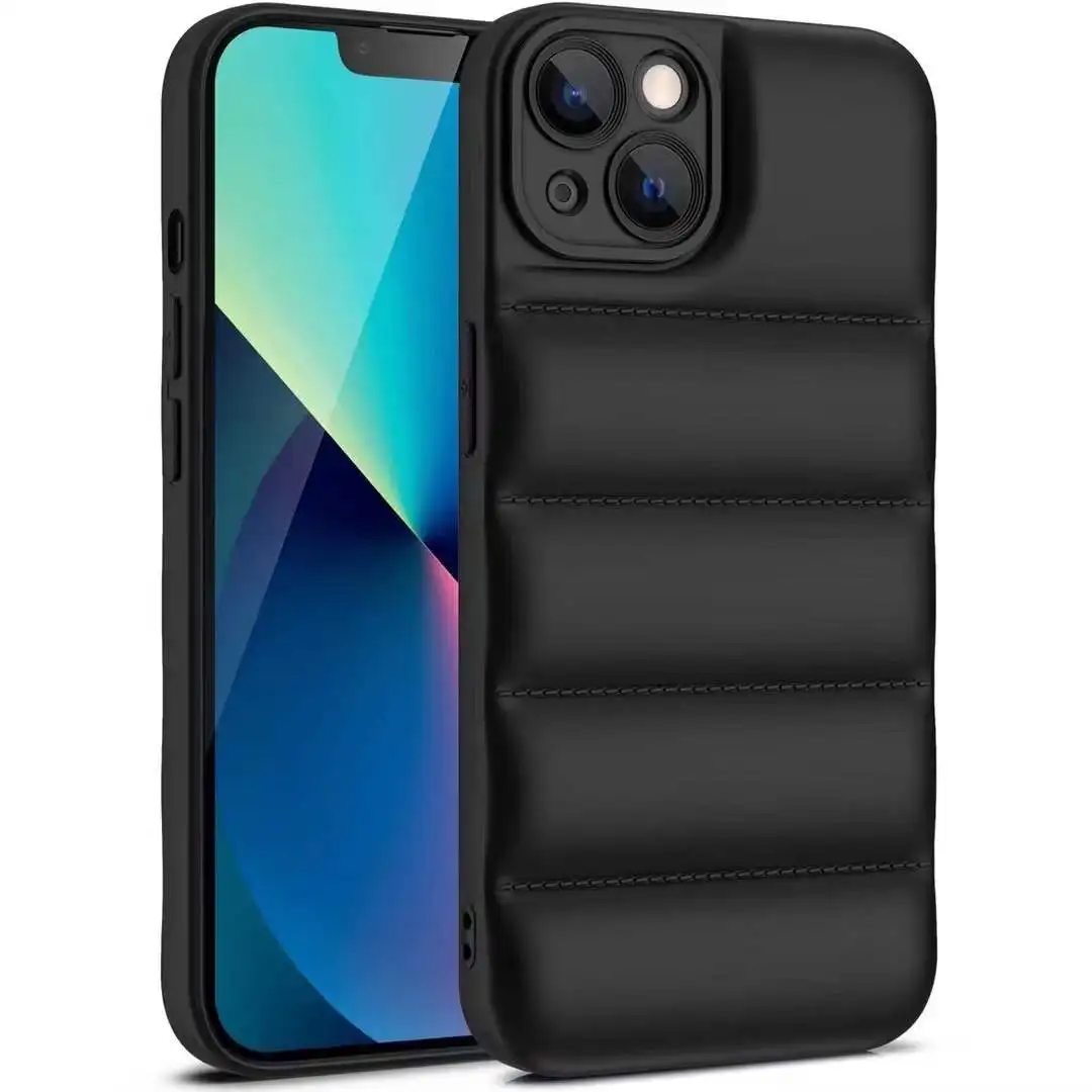 Luxury The Puffer Case Soft Fashion Brand Cover Winter Down Jacket Cloth Phone Case for Iphone 13 12 Pro X XS XR MAX 11 Mini OEM
