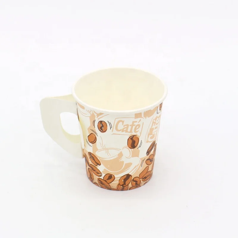 
China wholesale disposable paper coffee and tea cups with handle 