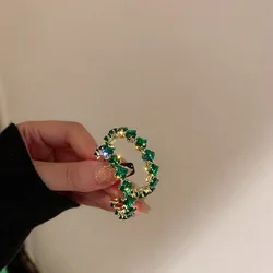 Barlaycs 925 Silver Jewelry Zircon C Shape Luxury Hoop Earrings 2021 Designer Statement Earrings Women Fashion Jewelry Wholesale