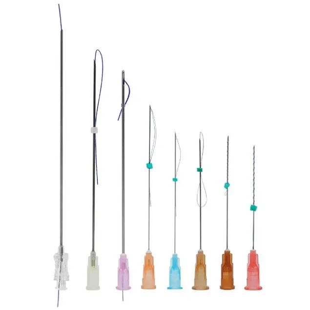 SJ High Quality Eye Eyebrow Forehead Pdo Thread Blunt Sharp Needle 4D 6D Cog Collagen Thread Face Lifting