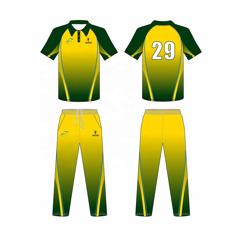 2022 cricket uniform custom polyester polo shirt sublimated cricket jersey design