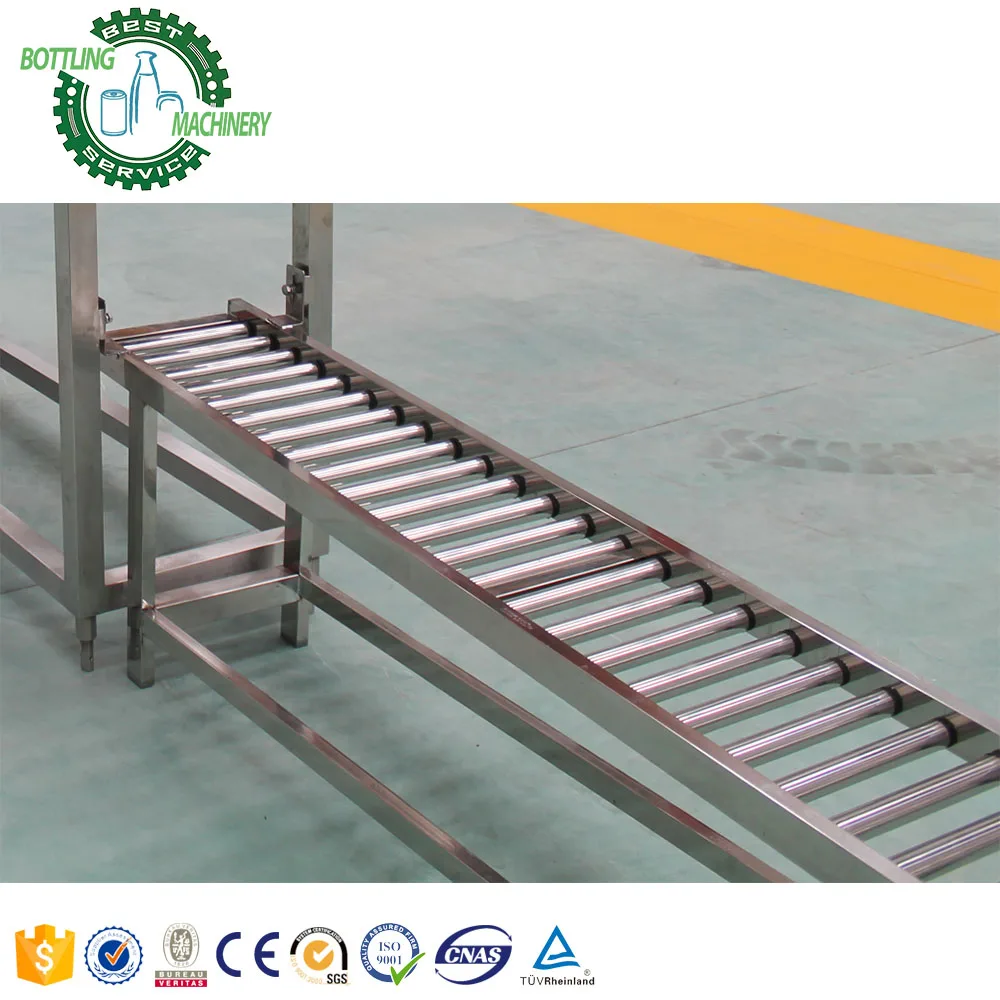 Electric high strength Food grade distribution roller conveying system with motor for Pallet packaging