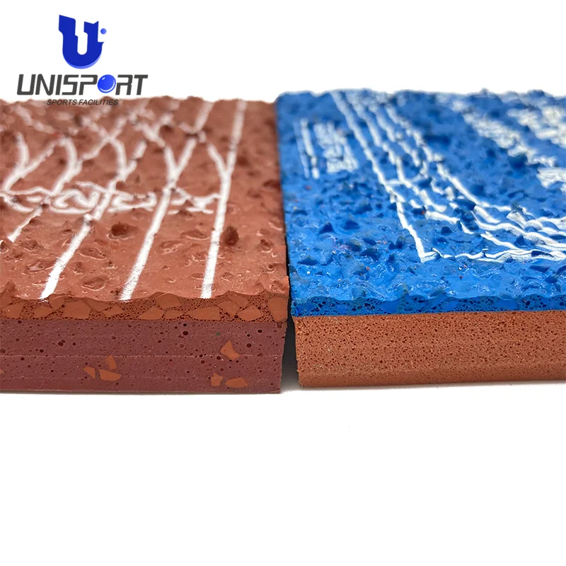 Full PU Running Tracks EPDM Stadium Surface Synthetic Spraycoat Rubber Running Tracks Sandwich System For