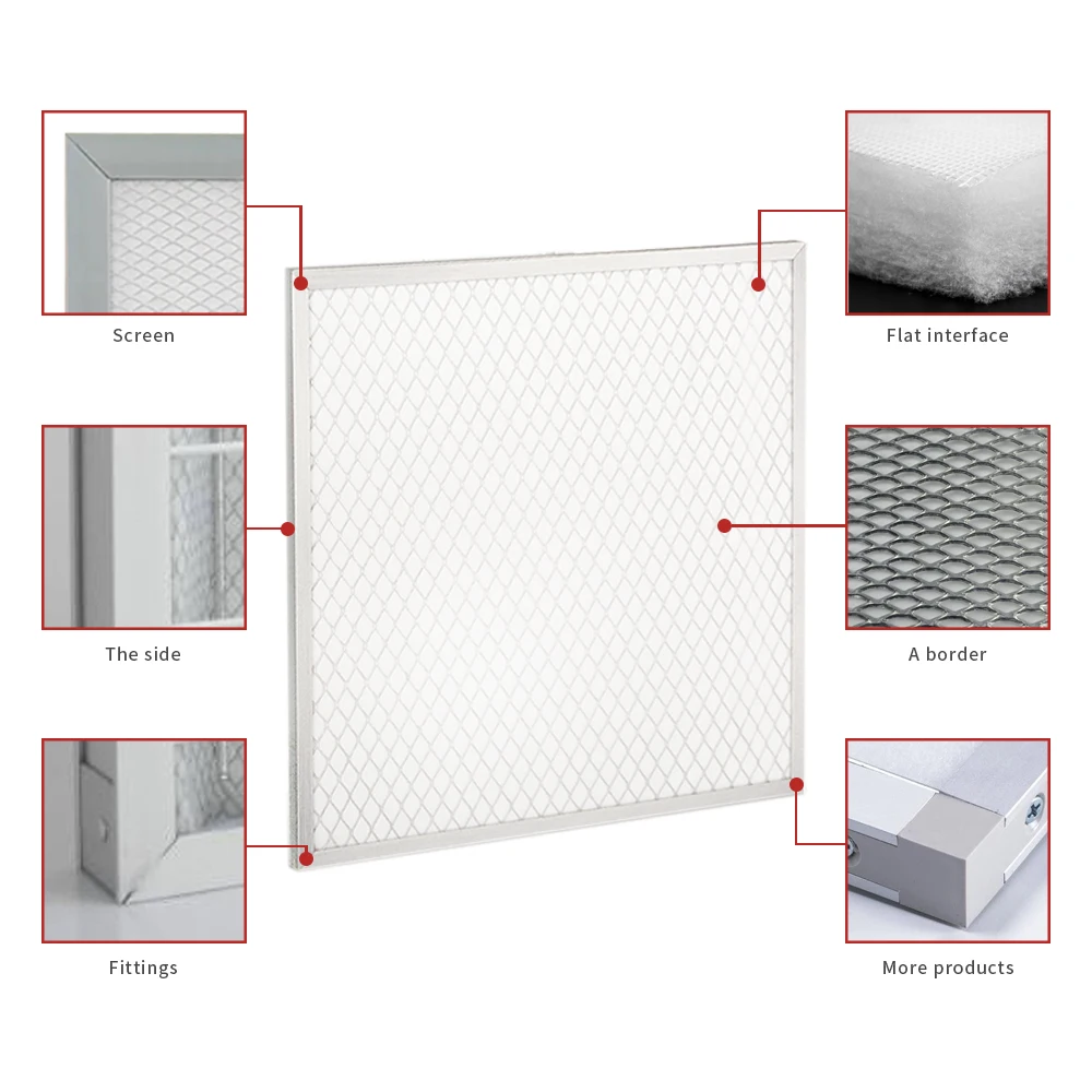 Hot Sale Washable Air Conditioner Filter Aluminum Flat Mesh Primary Effect Flat Filter