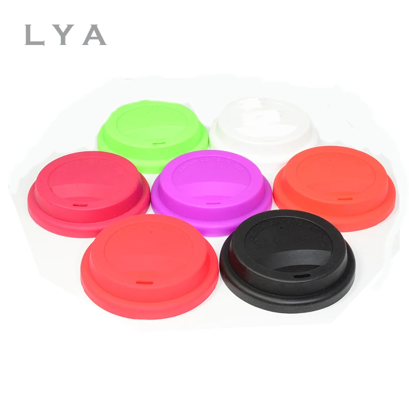 
Custom Logo Silicone Coffee Cup Lid Leak Proof Cup Cover for Coffee Tea Travel Mug 