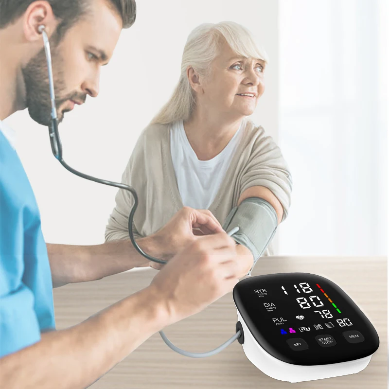 Electronic Cheap Smart Shpygmomanometer Upper Arm Bp Monitor Blood Pressure Medical Digital Bp Machine Blood Pressure Monitor