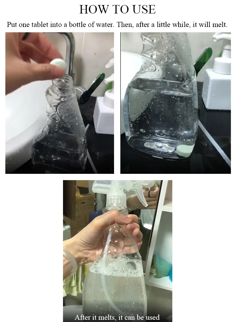 dissolvable cleaning effervescent tablets solid multipurpose cleaning tablets