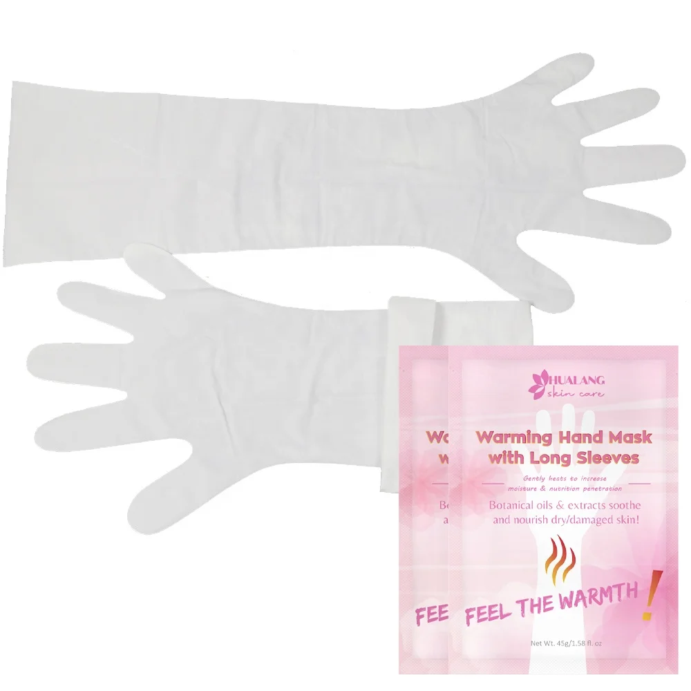 Индивидуальная фирменная длинная стильная Корейская перчатка с коллагеном, увлажняющая, согревающая, длинная белая маска для рук