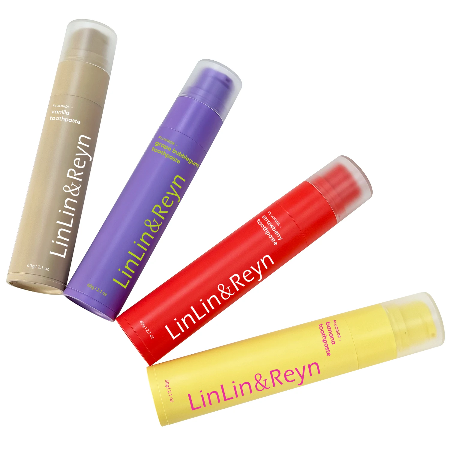 Hot Sale Customized Long lasting Fresh Breath Fruit Flavored Toothpaste 60g