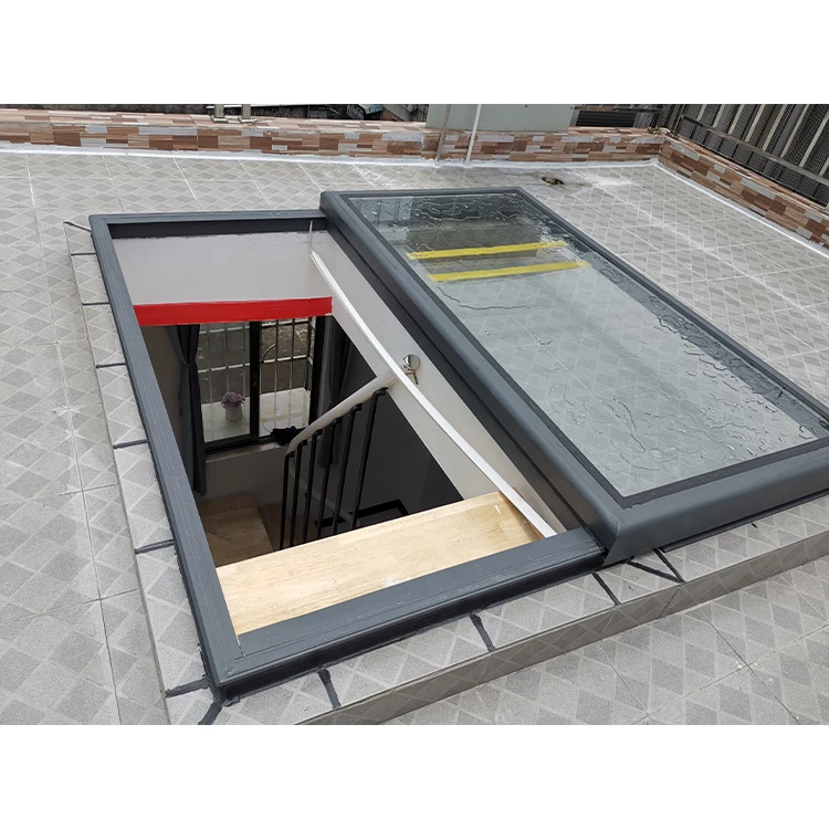 aluminum alloy frame double glass sliding windows sales factory price aluminum sky view skylight roof window automatic