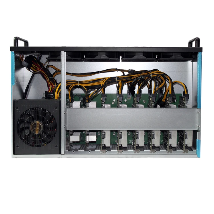 Шэньчжэнь фабрика весь набор 4U 8gpu ethminer чехол с 1650 wPSU MA 3865 D8Pmother доска и окно 10 4 ГБ DDR3 64 системы