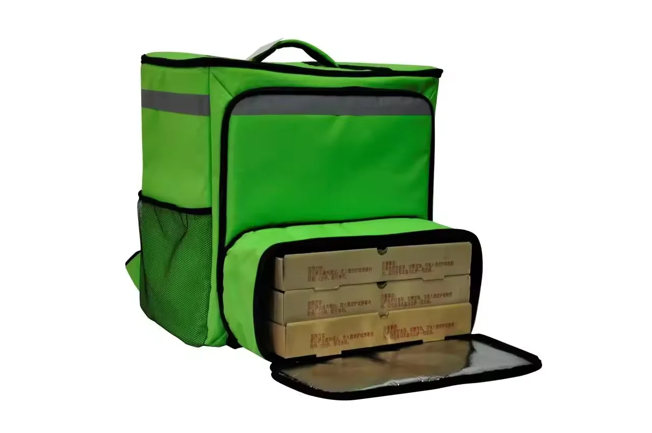 Large Green Insulated Grabfood Special Cake Isothermal Bag for Food Delivery