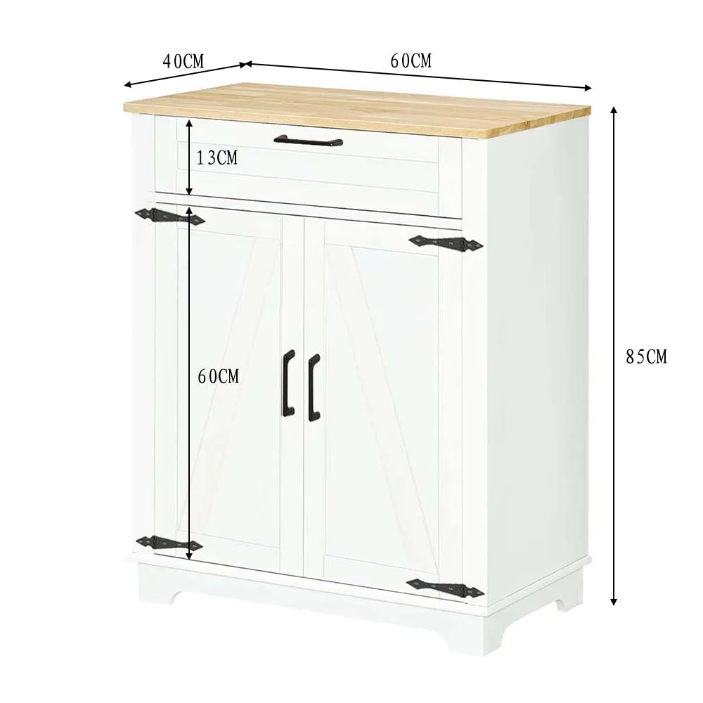 Factory Direct Simple Design Wood Console White Table Cabinet Sideboard with 2 Doors 1 Drawer for Dining Room Kitchen