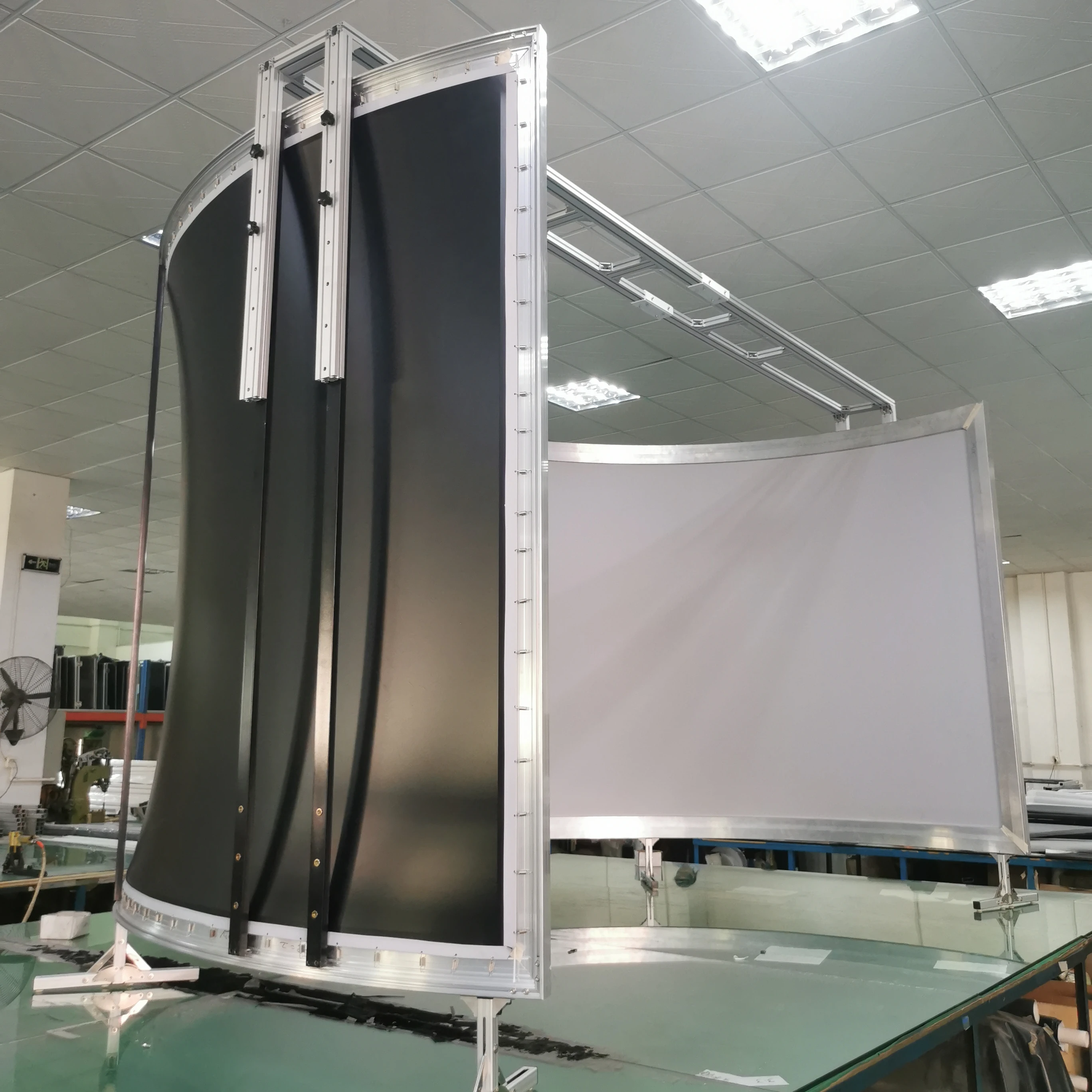 Домашний кинотеатр с фиксированной рамкой, изогнутый экран, кинопроекционный экран, складной 4k HD с 360 градусами