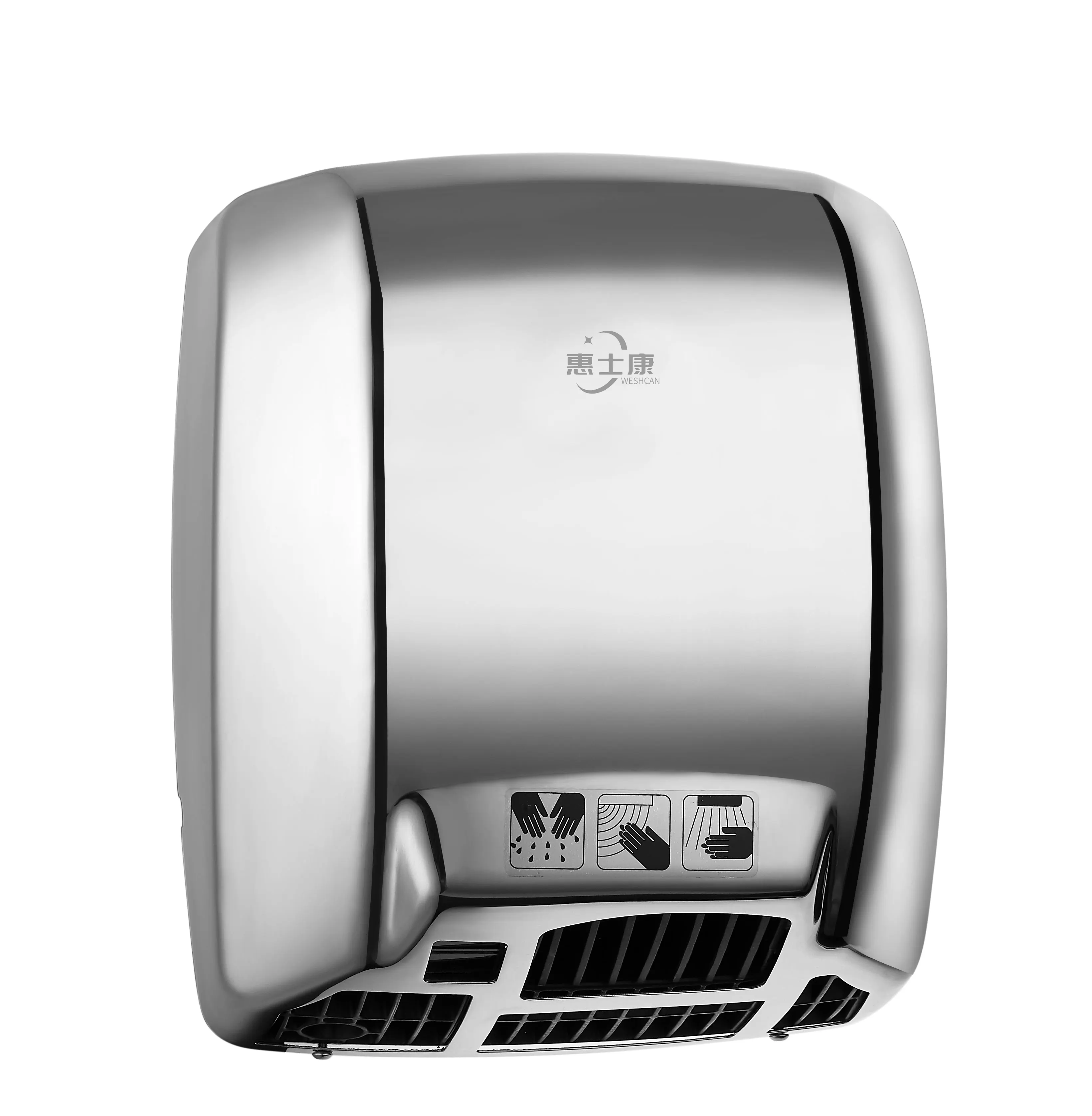 Commercial Electric High Speed Hand Dryer Professional Dryer Automatic Airblade Hand Dryers Silver White Customized Motor Power