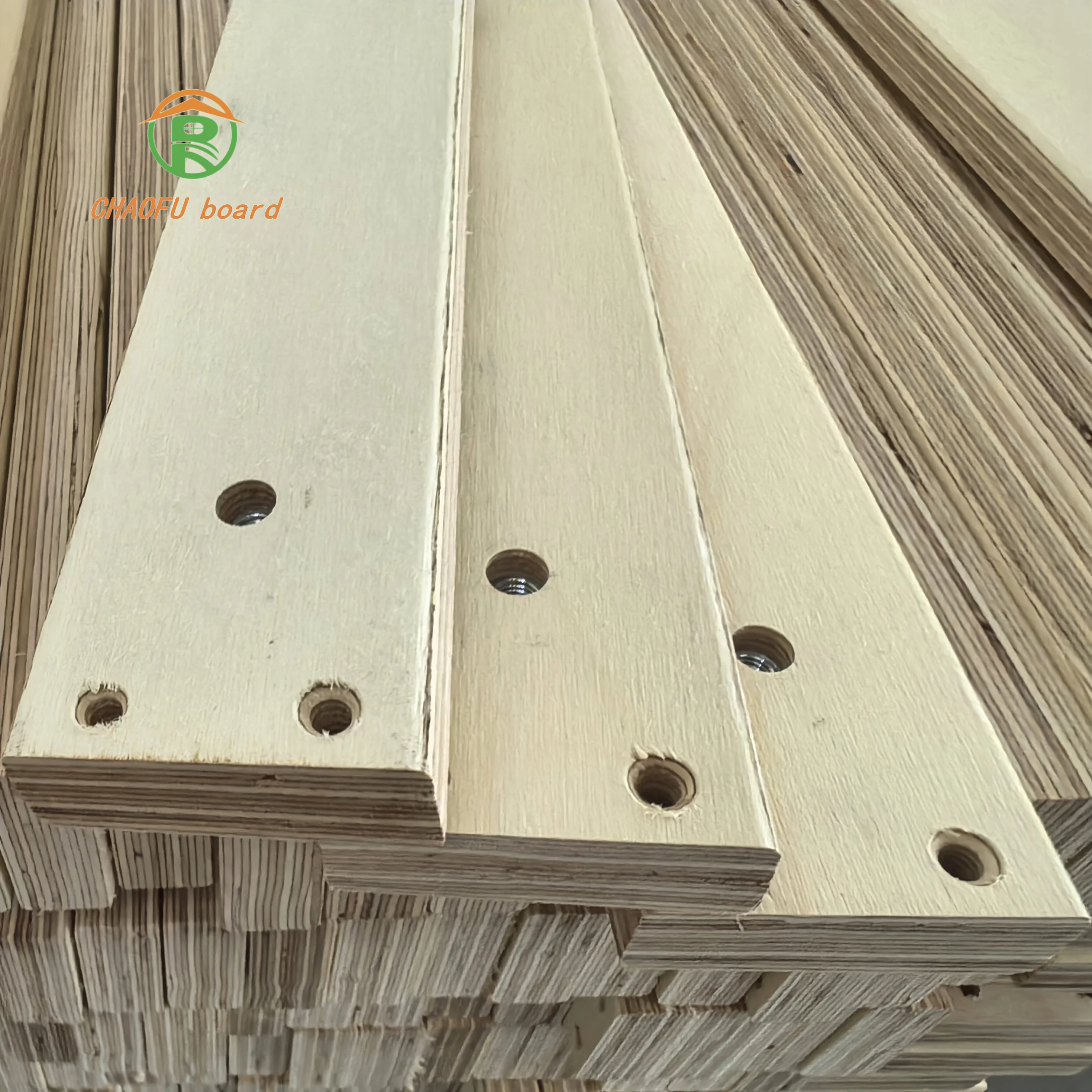 deep process punch holes  slot chamfer customization LVL plywood processed wood board furniture use grain face
