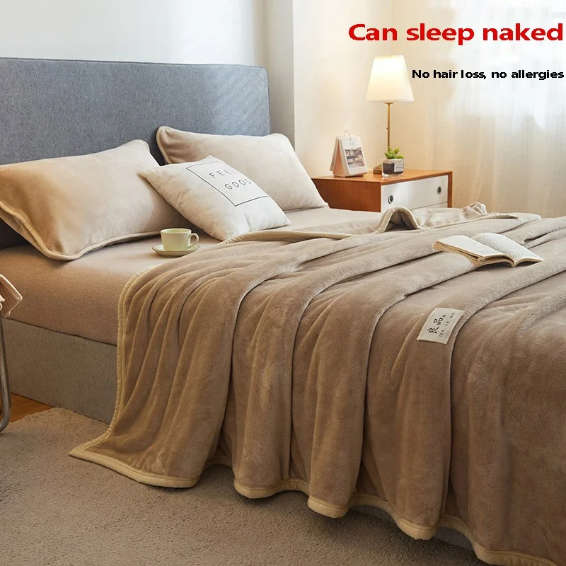 Bindi Nap Blanket Office Coral Fleece Cover Heavy Blanket Air Conditioning Blanket Winter Plush Sheets