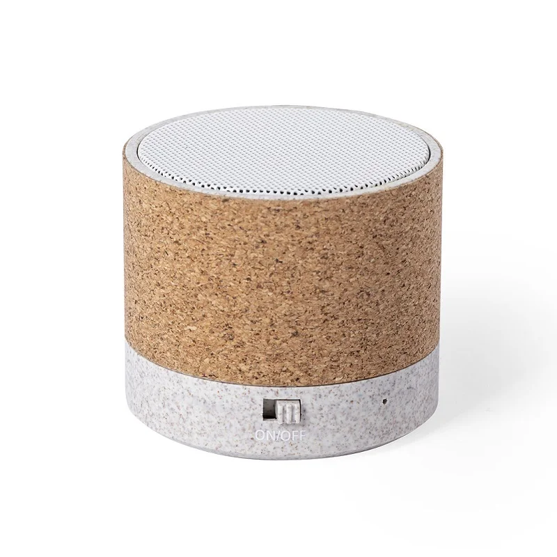 HANMOSS Blue Tooth Stereo Loudspeaker Retro Brown Cork Light Environmental Mini Portable Speaker