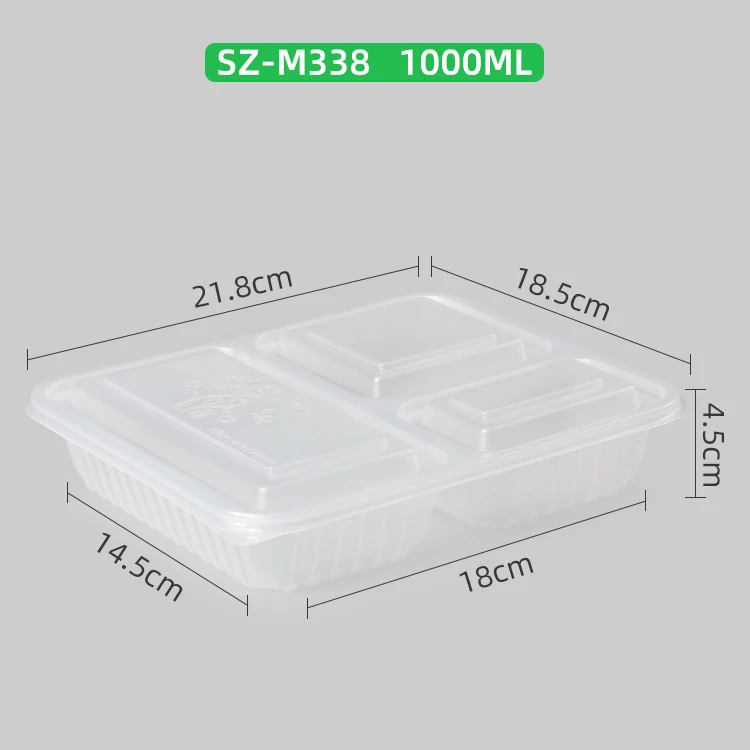 3 compartment bento lunch box