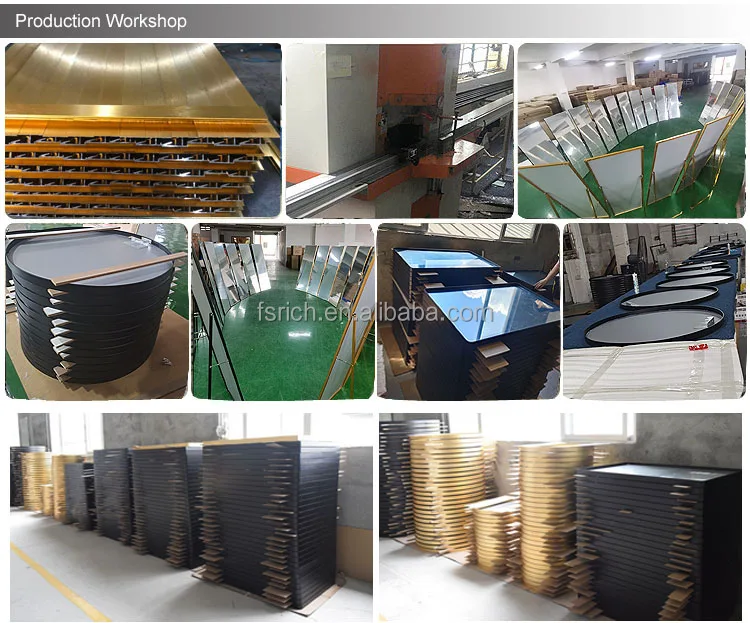 Ruicheng Custom Decorative Wall Mounted Bathroom 3D Aluminium Framed Hexagon Mirror