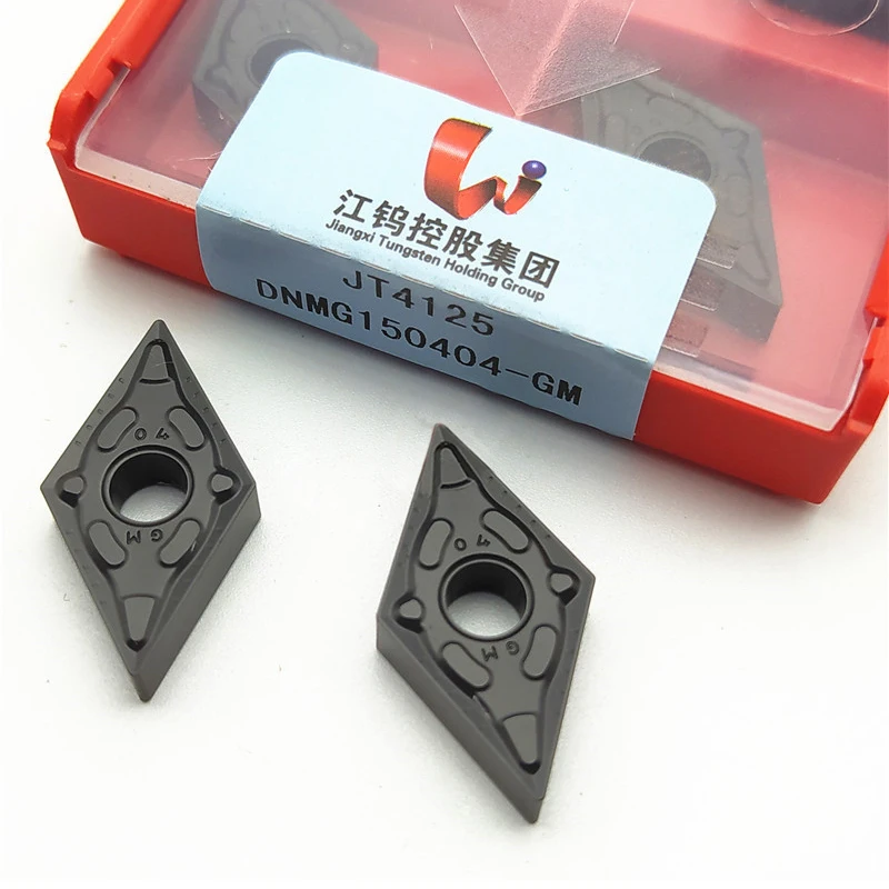 Tungsten Holding Jiangwu DNMG 150404 150408 -GM JT4125 CNC lathe blade for steel parts External turning tool bar Cutting edge