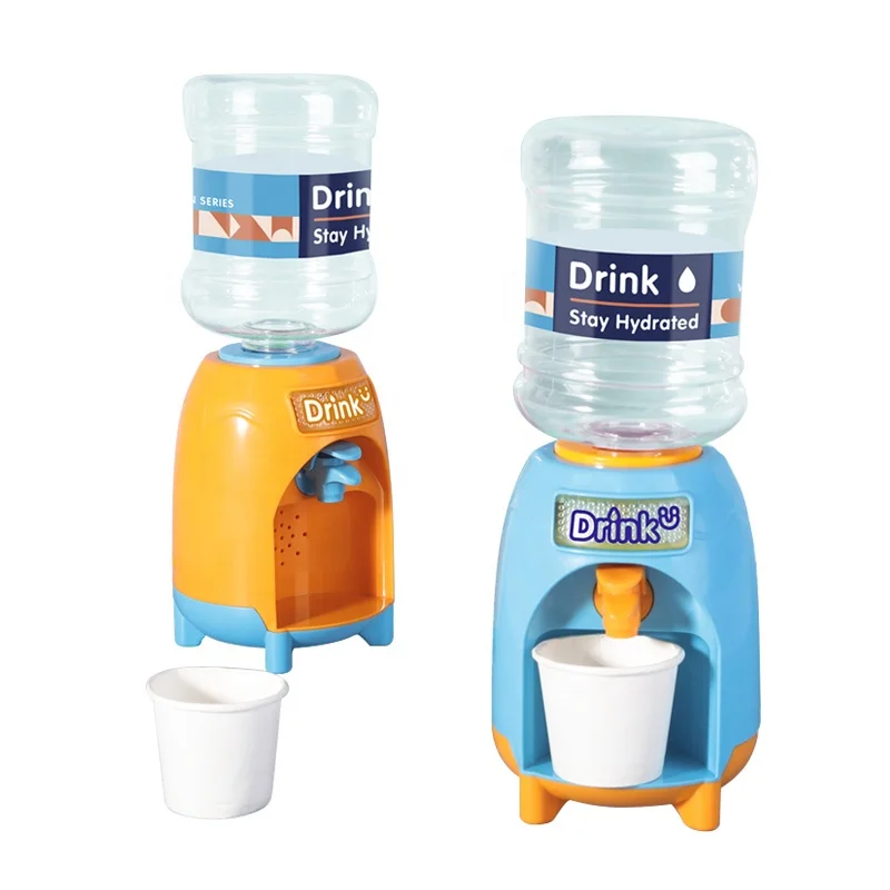 Electric mini simulated water dispenser toy with light and sound