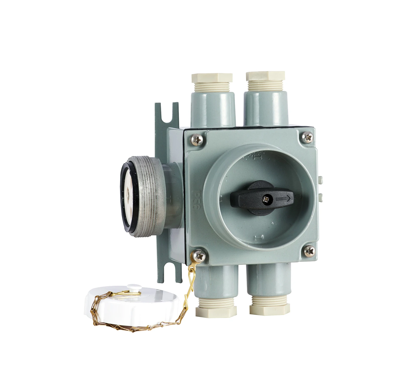 Manufacturer Marine Connector 24V 125V 250V 500V IP56 2/3/4 Pin 2/3 Pole 16A Aluminium Marine Switch with Socket CZKD-16A