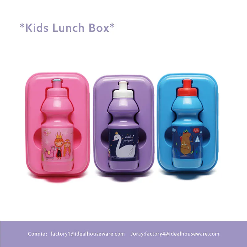 
MOQ one carton factory directly supply kids lunch box with water bottle 
