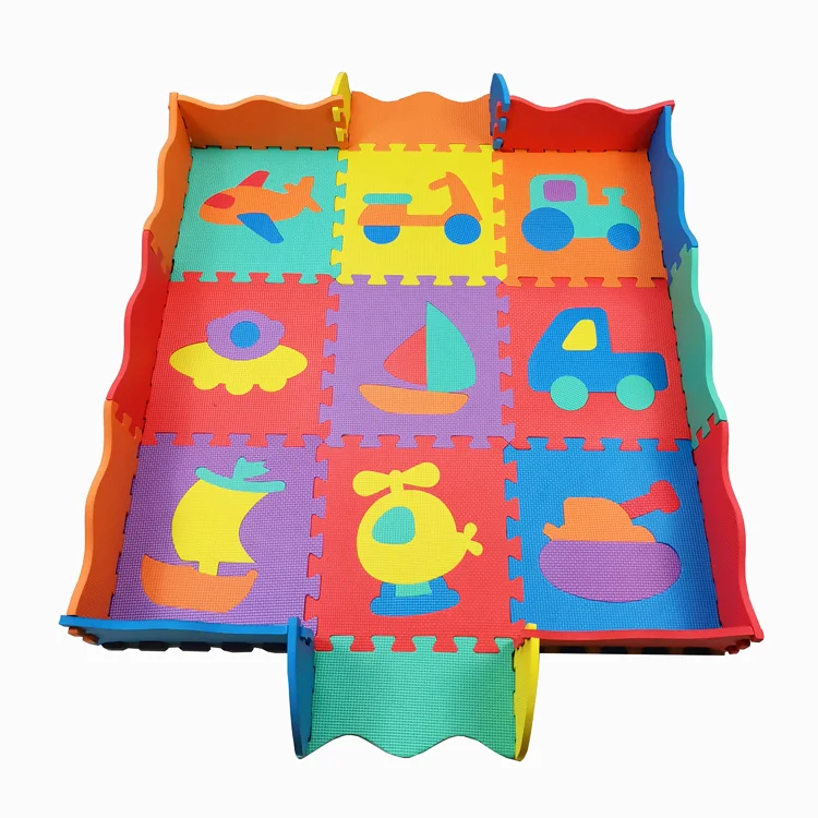 wholesale high quality durable using Non-toxic antiskid for babies baby round crawling EVA foam mat