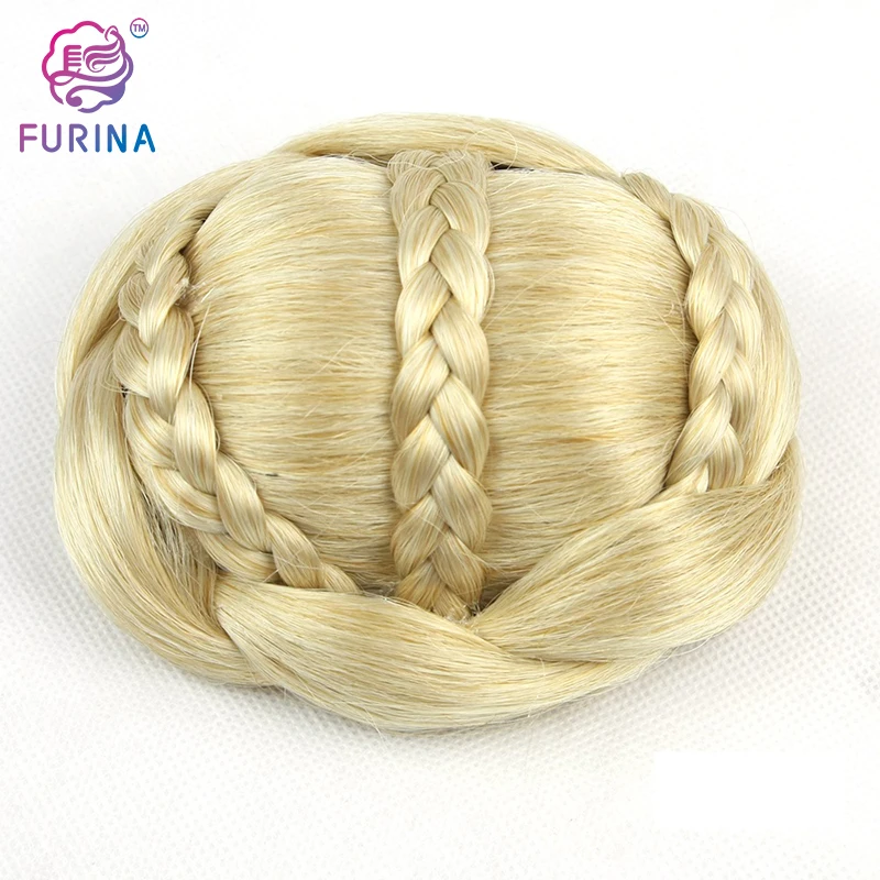 Newest bride hairstyle hair donut bun machine weaving hair Chignon high level synthetic hair bun accessories for women