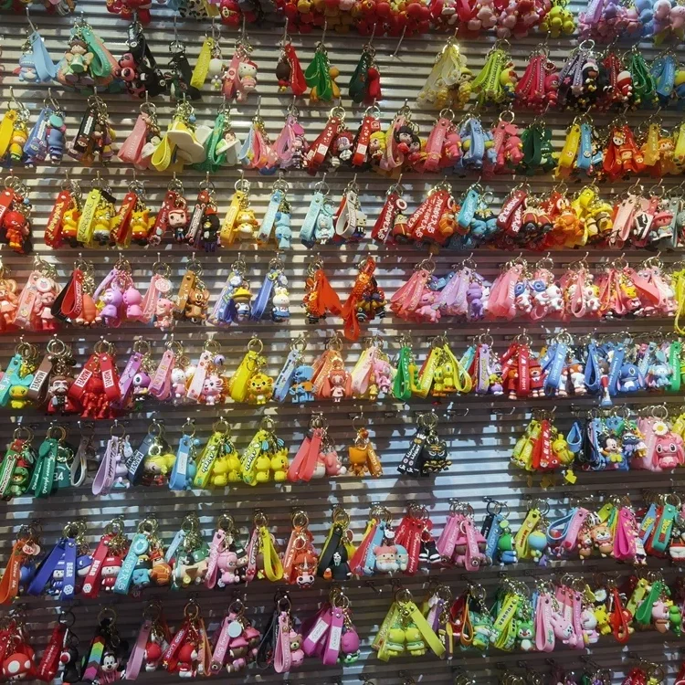 Lilangda 800 Styles Manufacturer Custom Toy Rubber 3D Soft Anime PVC Keychain Cartoon Character Kid Keyring Key Chain Wholesale