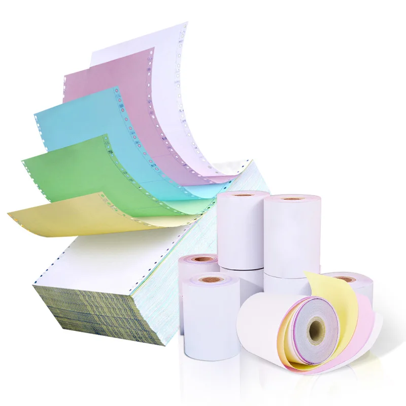 Wholesale Print Colour A4 Size 2 Ply 3 Plys Continuous Carbonless Copy Computer Papers