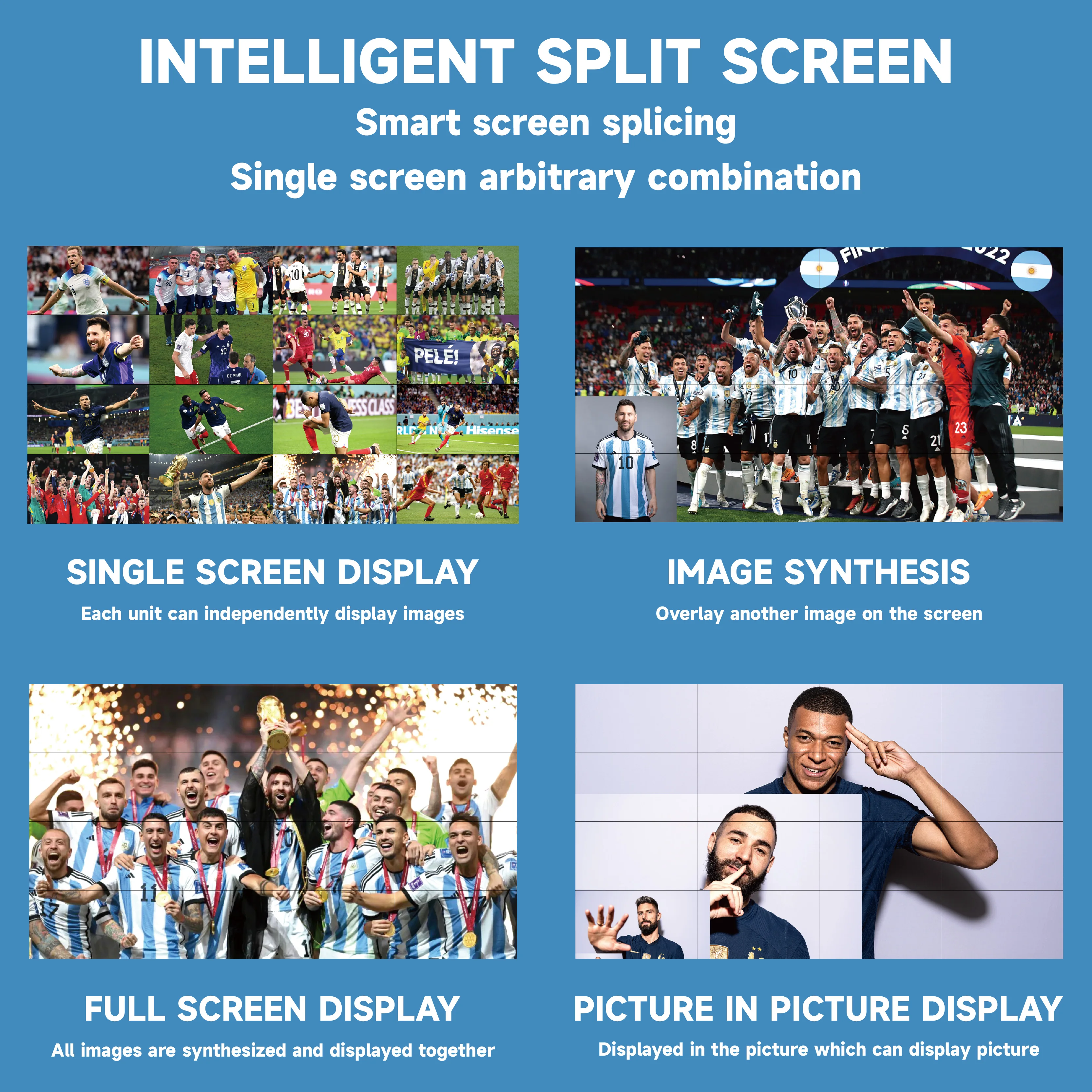 HD Focus Ultra Narrow Bezel 4K 55 Inch 3*3 Wall Mount Smart Advertising Display Video Split Screen LCD Video Wall