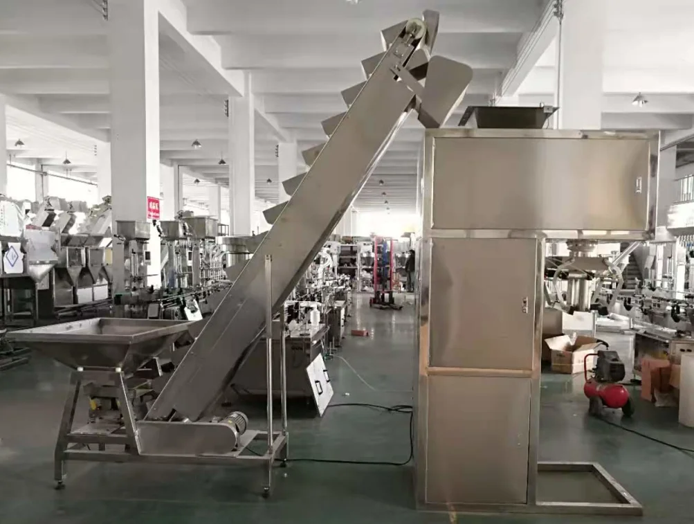 50Kg rice filling machine with grain elevating machine and bag sealing sewing machine to fill grain wheat corn