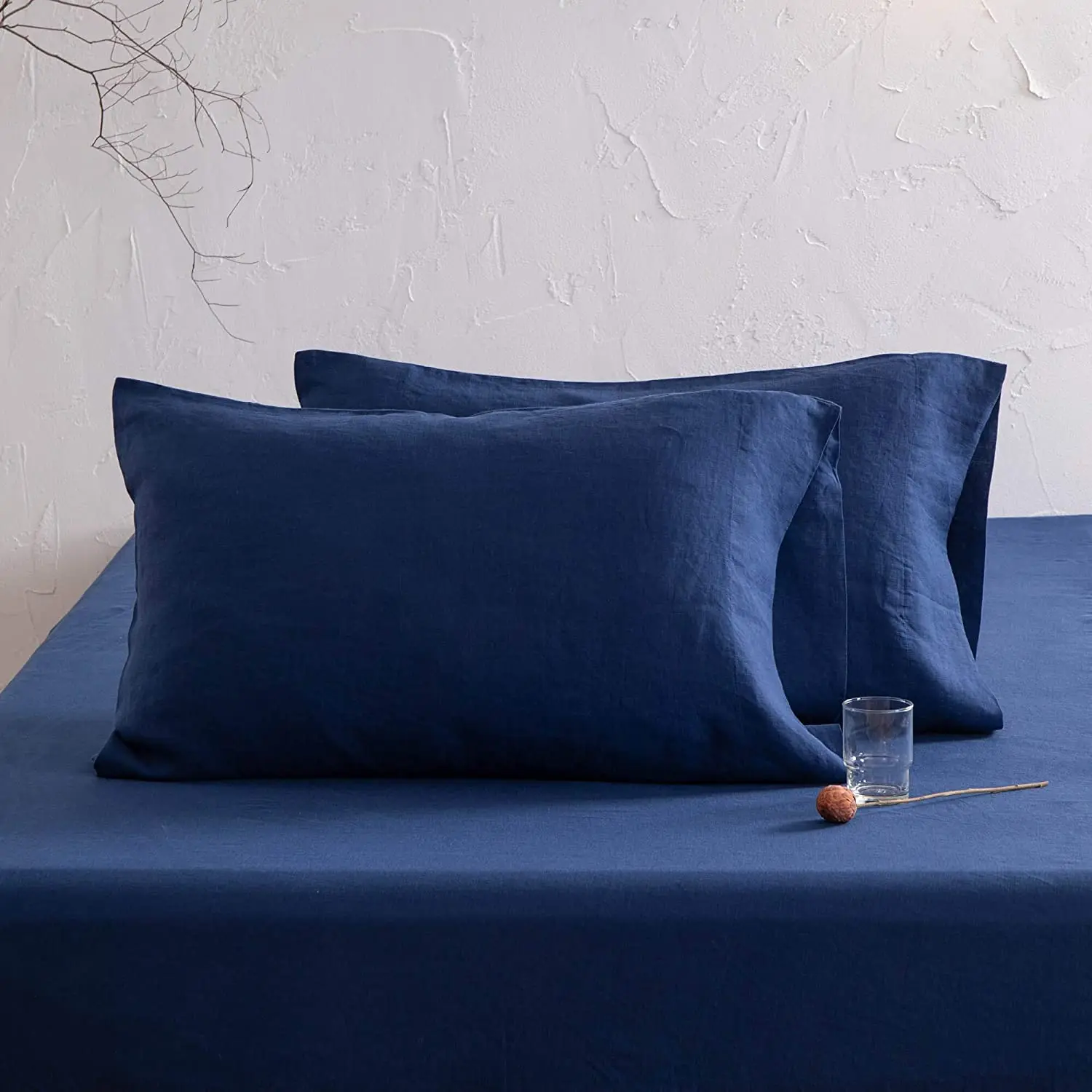 solid color 4pcs 100% hemp bed linen sheet set, bedding set