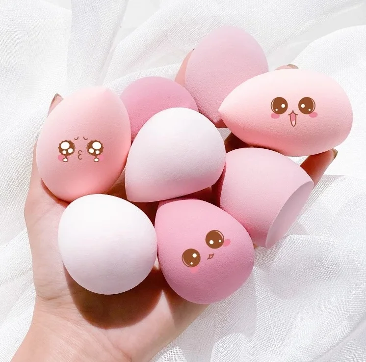 High Quality Custom Logo Beauty Sponge Private Label Cosmetics Blender Sponge Latex Free Soft Wholesale Makeup Sponge