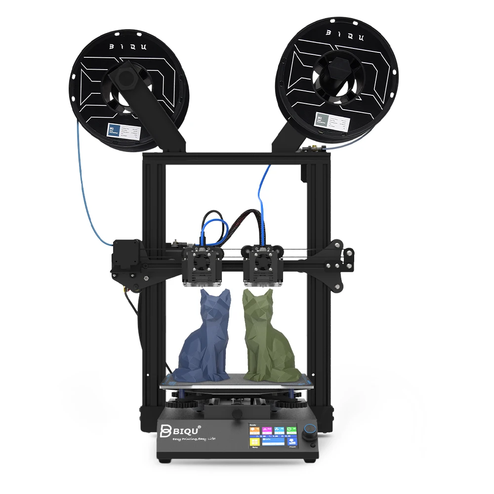 2022 Biqu B1 3d принтер двойные экструдеры портативный двухголовочный двойной экструдер