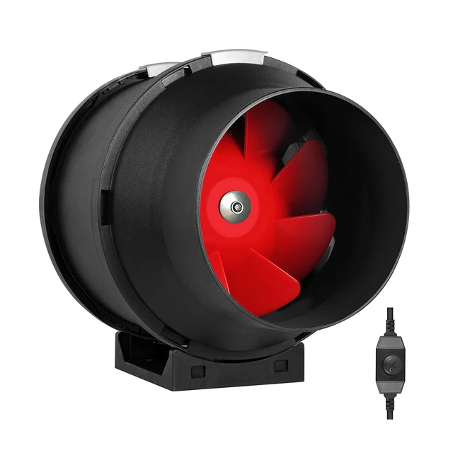 FENGDA ETL CE Certificate 8 inch AC in line duct fan grow  with variable speed controller for exhausting