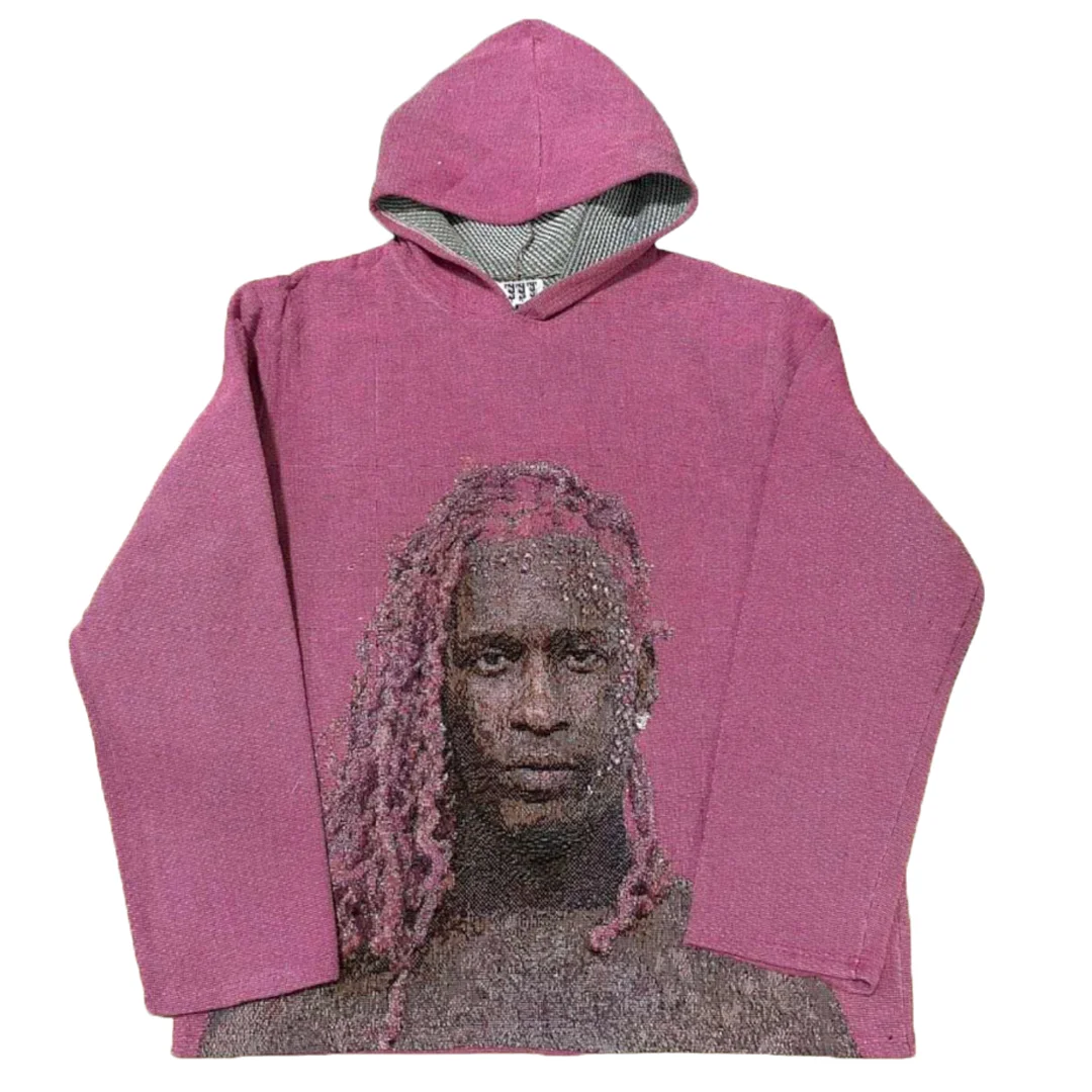 Designer Clothes Tapestry Hoodie Manufacturer Custom Pullover No String Streetwear Woven Sweater Tapestry Hoodies Unisex