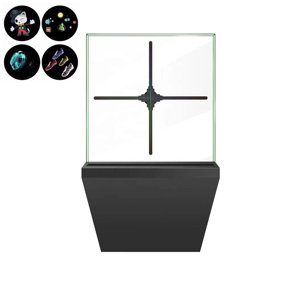 100cm Wifi 3D Hologram Fan with 4 Blades Windows APP Phones Supported Holographic Advertising Display 3D LED Fan