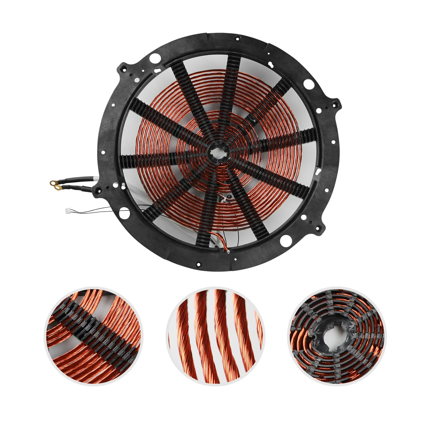 Commercial Electric Wok Concave Copper Coil 3500w Induction Cooktop 7 Pin Pcb Main Circuit Board Mug Knob Cooker Accessories