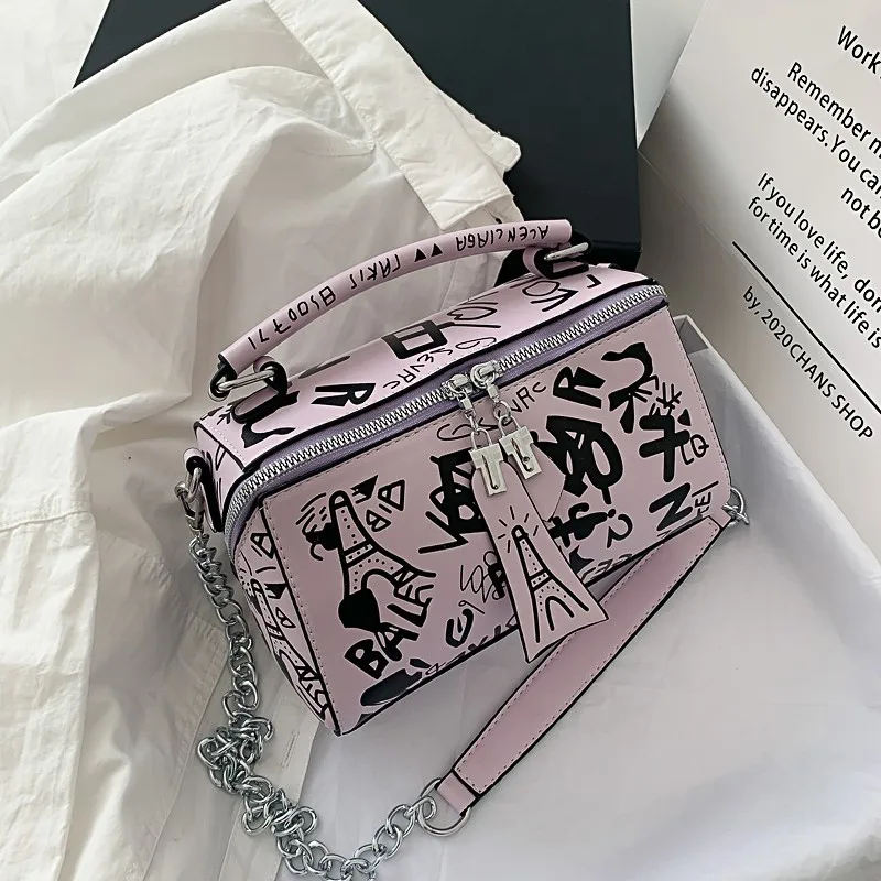 Graffiti Bag for Women  Large Luxury Handbags Designer Letter Crossbody Shoulder Bag Women Travel Bag Ladies Boston Purses