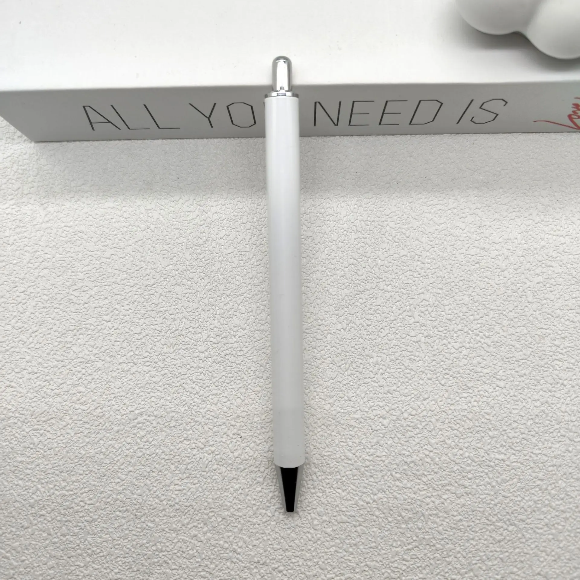 1mm Writing Thickness Sublimation Metal Ball Point Pen Blanks With Black Refill For School Office Stationary Use