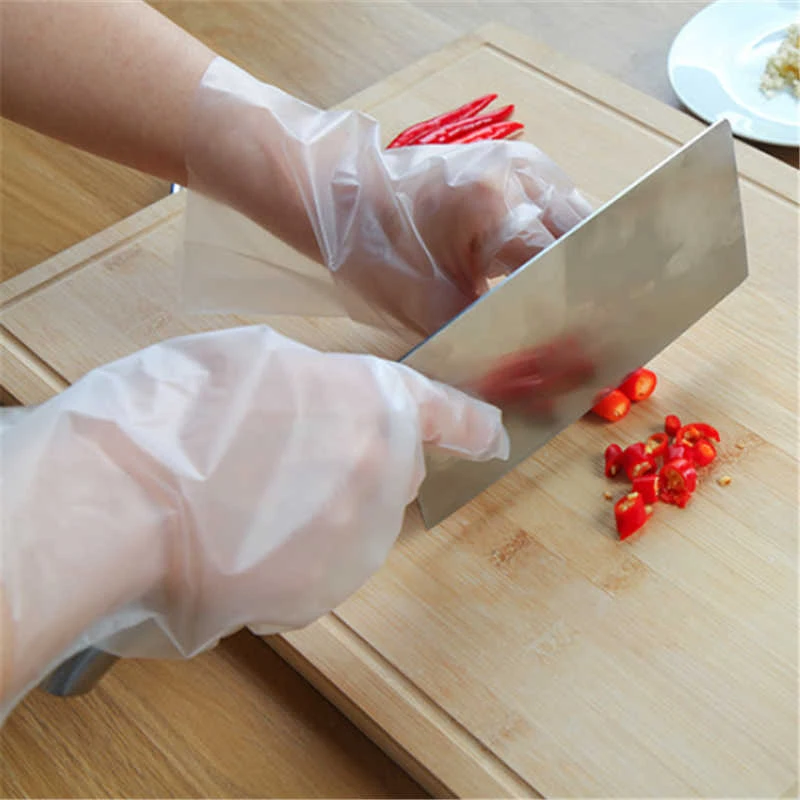 Tpe gloves disposable plastic tpe gloves 500 pairs disposable clear plastic pe gloves food