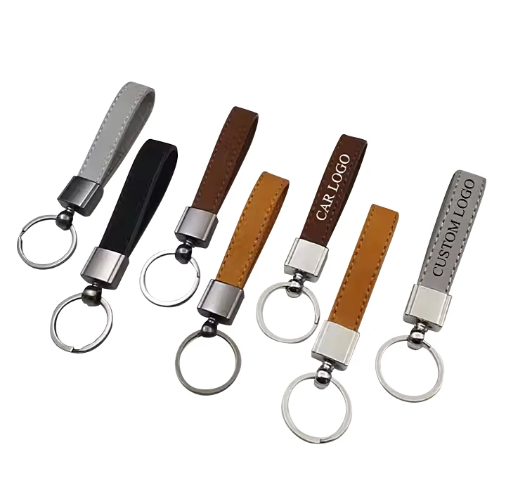 Simple suede keychain creative personality fashion car keychain men and women couple key ring source wholesale