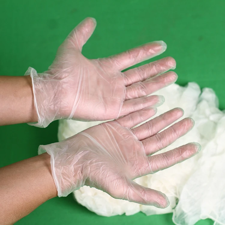 In stock blue vinyl pvc gloves powder free hand gloves nitrile good quality cheap price CE manufacturer
