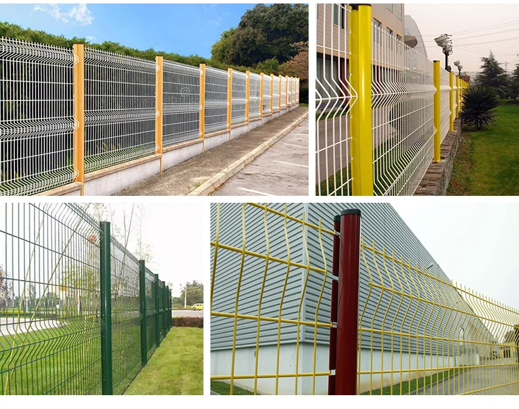 factory eco friendly hot-dipped galvanized 3d welded wire mesh fence panel green grey  powder coated garden building yard