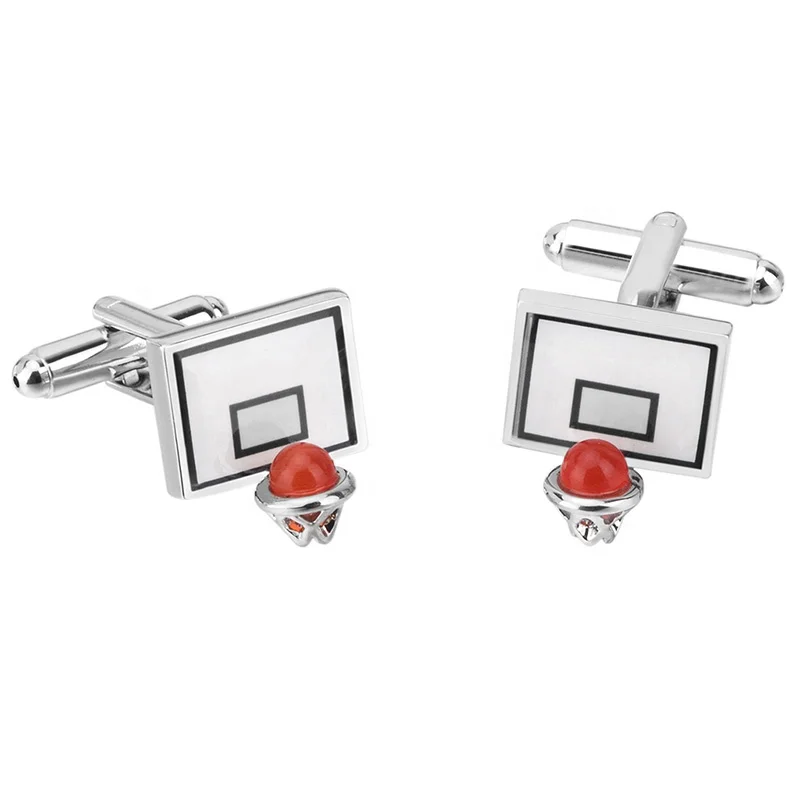 SAVOYSHI Newest Basketball hoop Cufflinks for Mens High Quality Novelty Sports Cuff links Brand Male Suit Shirt Cuff Accessories