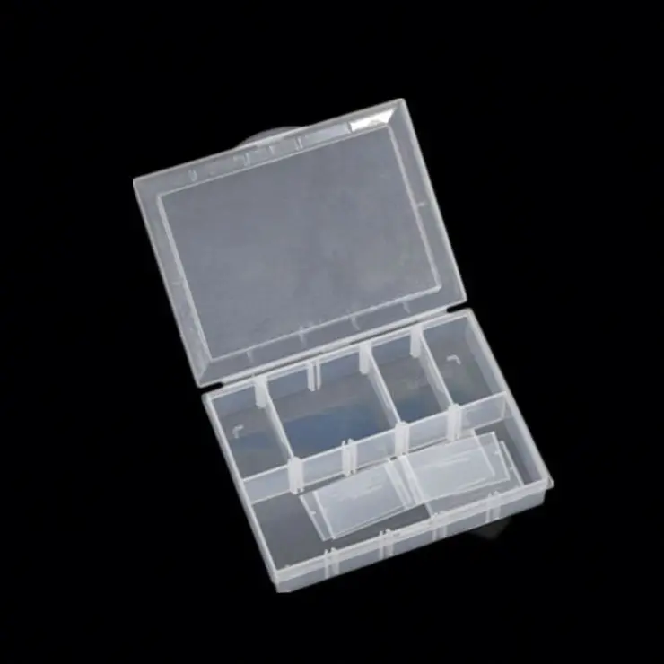 XiMan 8 Grids Transparent Plastic Storage Box for Small Component Sewing Tools Box Beads Button Boxes